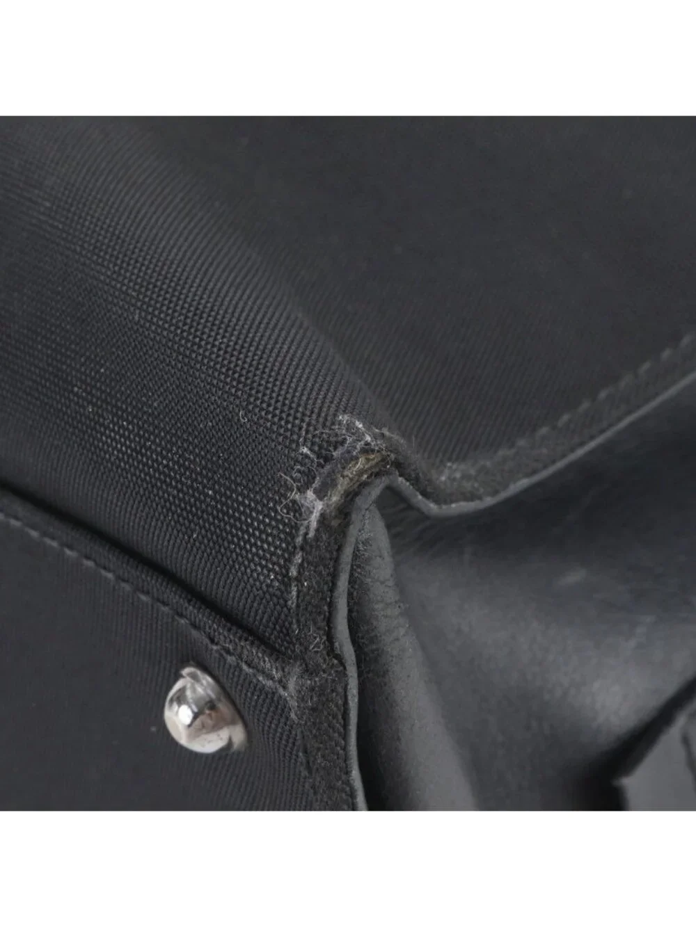 Gucci Leather Nylon Business Bag Document Bag Black